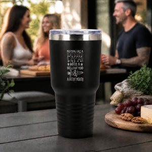 Nothing Like A Tattooed Woman 30oz Engraved Tundra Tumbler — lifestyle