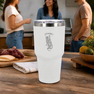 Catbernet 30oz Engraved Tundra Tumbler — lifestyle