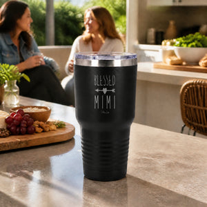 Blessed Mimi 30oz Engraved Tundra Tumbler — lifestyle