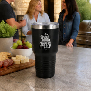 I Shipped Myself 30oz Engraved Tundra Tumbler — lifestyle