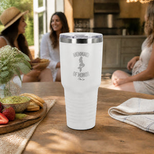 mermaid of honor 30oz Engraved Tundra Tumbler — lifestyle