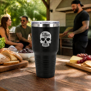 Tattoos Are Cute 30oz Engraved Tundra Tumbler — lifestyle