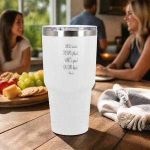 Shells Sink Dreams Float 30oz Engraved Tundra Tumbler — lifestyle