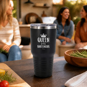 Queen Of The Bartenders 30oz Engraved Tundra Tumbler — lifestyle