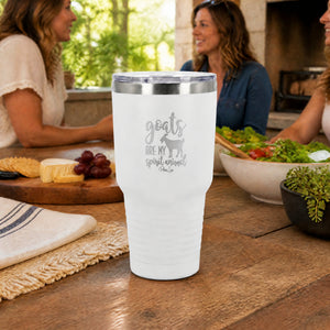 Goats Are My Spirit Animal 30oz Engraved Tundra Tumbler — lifestyle