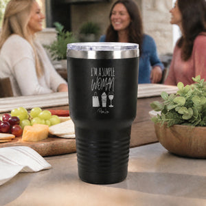 I'm A Simple Woman Coffee 30oz Engraved Tundra Tumbler — lifestyle