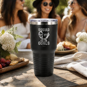 Squad Goals 30oz Engraved Tundra Tumbler — lifestyle