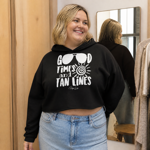 Good Times Tan Lines Cropped Hoodie — lifestyle hero