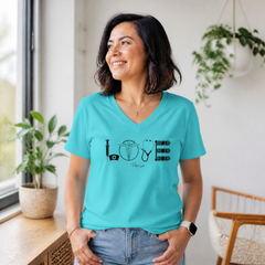 Nurse Love Women's Graphic V-Neck — lifestyle hero