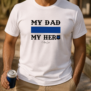 My Dad My Hero Police Premium Tee — lifestyle hero