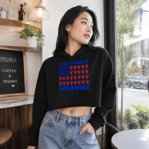 Star Spangled Hammered Cropped Hoodie — lifestyle hero