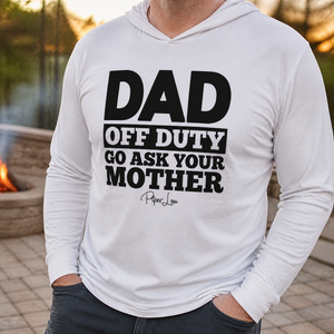 Dad Off Duty Hooded Long Sleeve Tee — lifestyle hero
