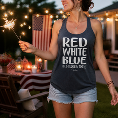 Red White Blue And Tequila Too Tank Top — lifestyle hero