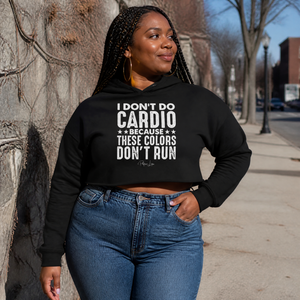 These Colors Don't Run Cropped Hoodie — lifestyle hero