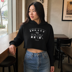 Pretty In Ink Cropped Hoodie — lifestyle hero