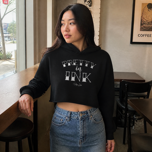 Pretty In Ink Cropped Hoodie — lifestyle hero