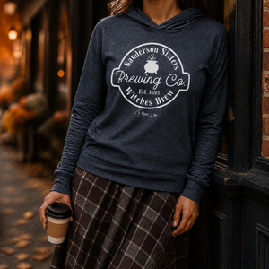Sanderson Sisters Brewing Co Hooded Long Sleeve Tee — lifestyle hero