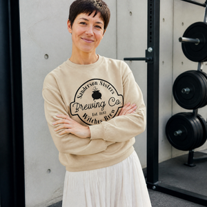 Sanderson Sisters Brewing Co Graphic Crewneck Sweatshirt — lifestyle hero
