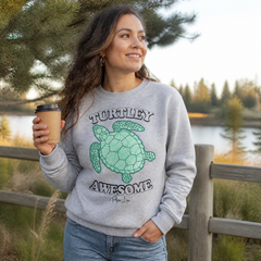 Turtley Awesome Graphic Crewneck Sweatshirt — lifestyle hero