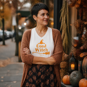 Good Witch Women's Graphic V-Neck — lifestyle hero