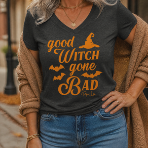 Good Witch Gone Bad Women's Graphic V-Neck — lifestyle hero