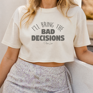 I'll bring the Bad Decisions Cropped Boxy Tee — lifestyle hero