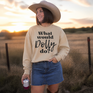 What Would Dolly Do Graphic Crewneck Sweatshirt — lifestyle hero