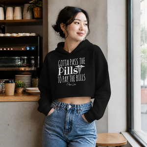 Gotta Pass The Pills Cropped Hoodie — lifestyle hero