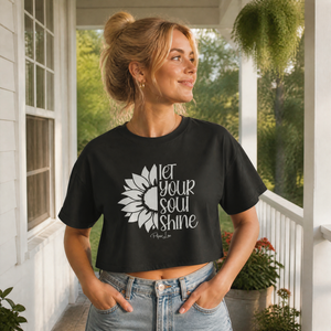 Let Your Soul Shine Cropped Boxy Tee — lifestyle hero