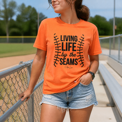 Living Life By The Seams Premium Tee — lifestyle hero
