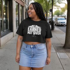 Earned Not Given RN Cropped Boxy Tee — lifestyle hero