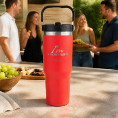 Im The Party Favor 30oz Engraved Saratoga Tumbler — lifestyle