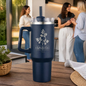 Cilantropist 40oz Engraved Travel Tumbler — lifestyle