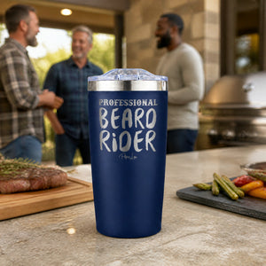 Professional Beard Rider 20oz Engraved Adventure Tumbler — lifestyle