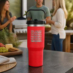 Star Spangled Hammered 30oz Engraved Saratoga Tumbler — lifestyle