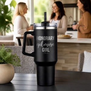 Honorary Gilmore Girl 40oz Engraved Travel Tumbler — lifestyle