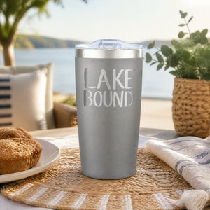 Lake Bound 20oz Engraved Adventure Tumbler — lifestyle