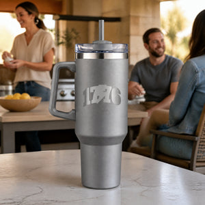 1776 (Red White And Blue) 40oz Engraved Travel Tumbler — lifestyle