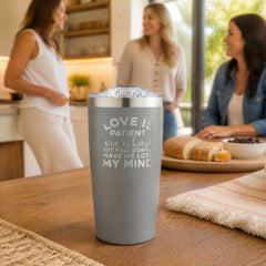 Love Is Patient Love Is Kind 20oz Engraved Adventure Tumbler — lifestyle