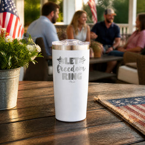 Let Freedom Ring 20oz Engraved Adventure Tumbler — lifestyle