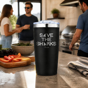 Save The Sharks 20oz Engraved Adventure Tumbler — lifestyle