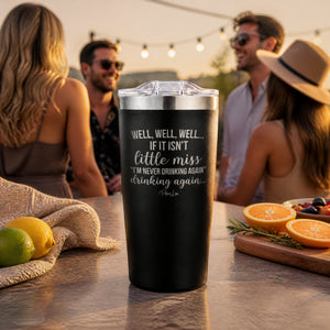 Little Miss Never Drinking Again 20oz Engraved Adventure Tumbler — lifestyle