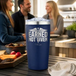 Earned Not Given RN 20oz Engraved Adventure Tumbler — lifestyle