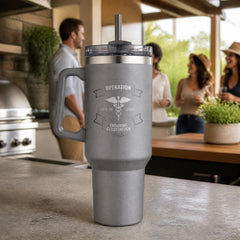 Operation Enduring Clusterfuck Nursing 40oz Engraved Travel Tumbler — lifestyle
