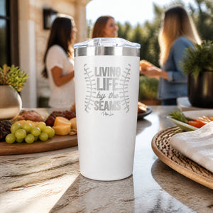 Living Life By The Seams 20oz Engraved Adventure Tumbler — lifestyle