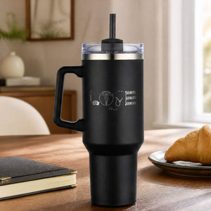 Nurse Love 40oz Engraved Travel Tumbler — lifestyle
