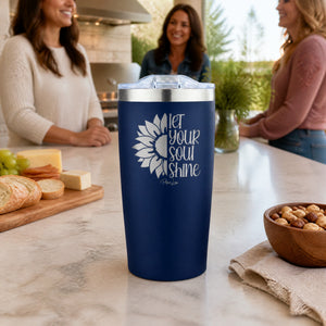 Let Your Soul Shine 20oz Engraved Adventure Tumbler — lifestyle