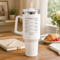Nurse Life 40oz Engraved Travel Tumbler — lifestyle