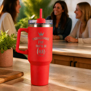 Underestimate Me Thatll Be Fun 40oz Engraved Travel Tumbler — lifestyle