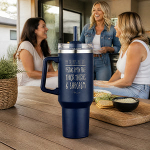 My Talents Include List 40oz Engraved Travel Tumbler — lifestyle